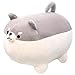 Shiba Inu Pluszowa miękka zabawka, wypchane zwierzę, pluszowa poduszka, lalka, kawaii, pluszowa zabawka, wypchana poduszka, zabawka dla dzieci, pulchna poduszka i poduszka do przytulania, szara, 40 cm