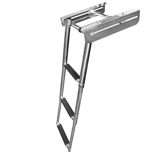 Escalera telescópica de acero inoxidable 3 peldaños para piscina miniatura 7