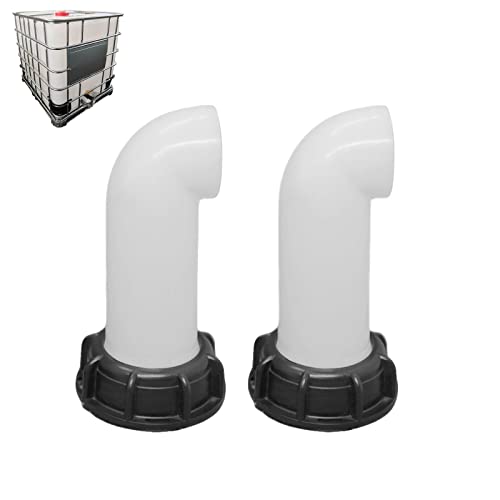2 pcs Buse de réservoir d'eau Valve,Vanne Cuve a Eau, Adaptateur de Réservoir D'eau Ibc 60mm,pour Réservoir IBC Mort(Blanc)