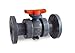 Hayward TBH2125A0FE0000 Series TBH True Union Ball Valve, Flanged End, CPVC with EPDM Seals, 1-1/4" Size