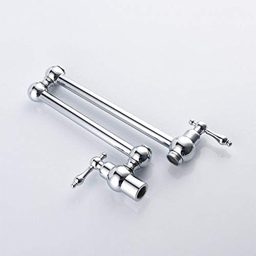 Taps for Kitchen Pot Filler Wall Mounted, Universal Cold Water Tap Multi-Function Telescopic, Kitchen Faucet Kitchen Sinks Tap-Chrome,Black Thriving