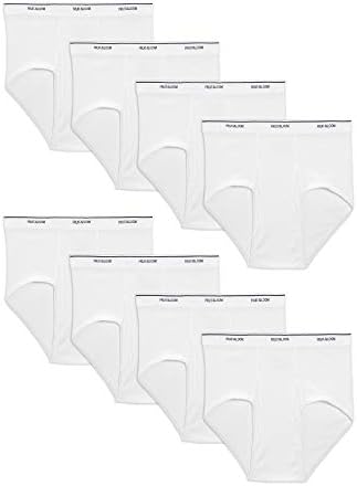 Fruit of the Loom Men's Basic Brief Multipack, White (8 Pack), 3X-Large