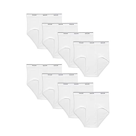 Fruit of the Loom Cueca branca básica masculina, pacote com várias, Branco (pacote com 8), XXG