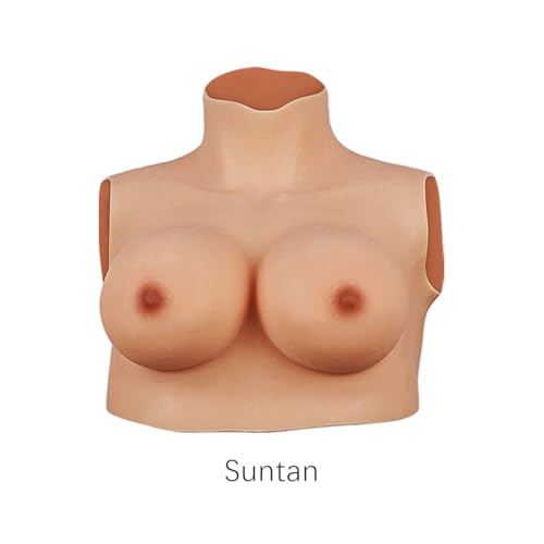 VMOPEOT Breastplate for Crossdressers, Silicone Breast Forms for Transgender Drag Queen Fake Boobs for Cosplay