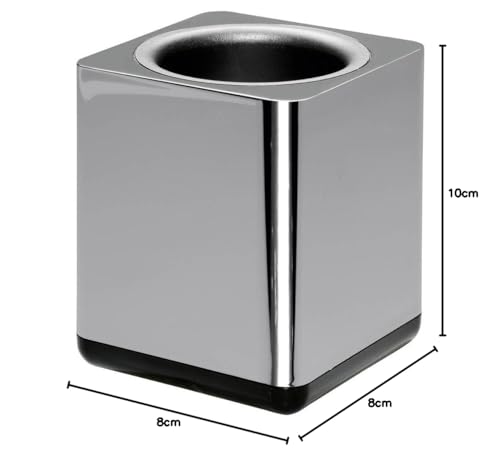 HAN i-Line CHROME 27653-88 Stifteköcher Chrom, Schwarz Anzahl der Fächer: 1