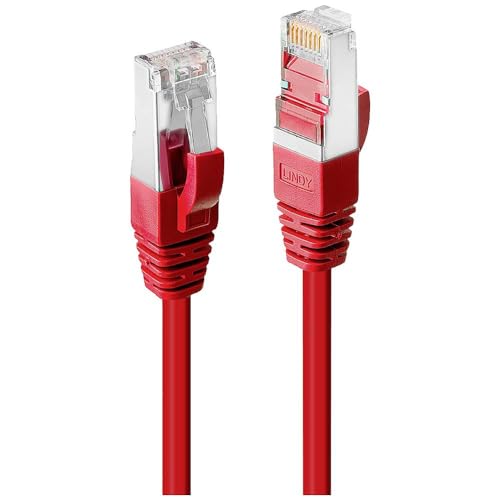 LINDY Câble réseau Patch Cat.6 S/FTP PIMF Premium, cuivre, LSOH, 500MHz, Rouge, 0,3m