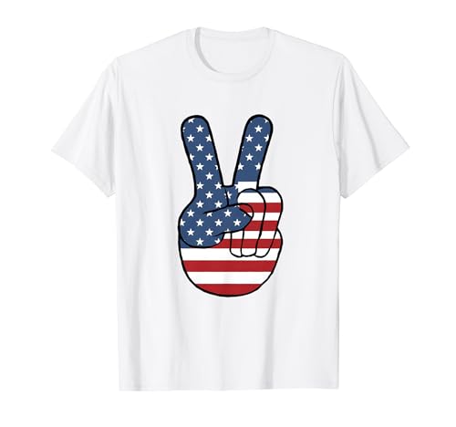 America Flag Peace 4th of July Patriotic, Independence Day Camiseta