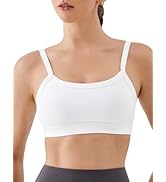 K-Swiss Sports Bras for Women Adjustable - Thin Straps Light Impact Strappy Wireless Padded Yoga ...