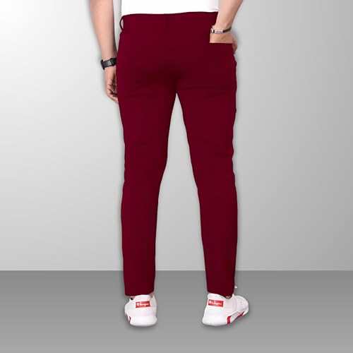 Image of Men's Lycra Blend Comfortable Slim Fit Trousers | Men's Regular Trouser | Men's Trousers for Office | Trouser for Men | Formal Pants for Men