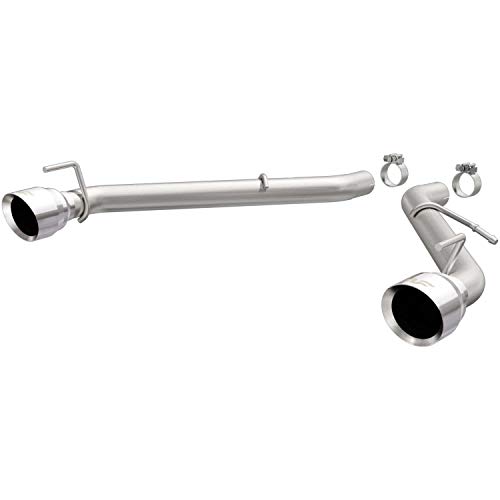 MagnaFlow Axle-Back Performance Exhaust System 19331 - Race Series, Stainless Steel 2.5in Main Piping, Dual Split Rear Exit, Polished Finish 4.5in Exhaust Tip - Camaro Performance Exhaust Kit