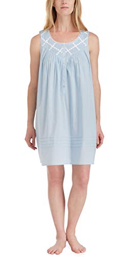 Eileen West Short Nightgown Sleeveless Peri Md #TOP5