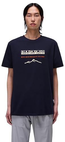 Napapijri - T-Shirt à Manches Courtes Sanem, Bleu Marine, L