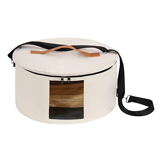 Ohiyoo Hat Box Hat Storage Box 16'' x 8'' Travel Hat Box Hat Boxes with Lids Round Hat Boxes for Women Storage Hat Foldable Box for Travel Stuffed Animal Toy Storage Bin with Lid (White)