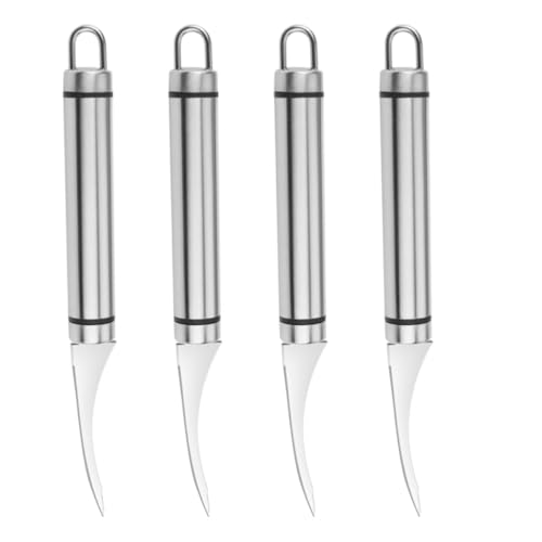 Homoyoyo Juego de 4 Cortadores y Extractores de Línea de Camarones de Acero Inoxidable 304 Utensilios y para Pelar y Limpiar Camarones Cocina