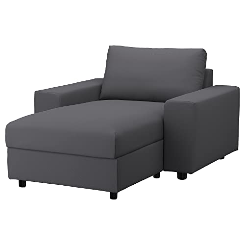 Ikea VIMLE - Chaise longue con reposabrazos anchos, color gris