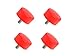 Prothane 18-1301 Red Front Bump Stop - Pack of 4
