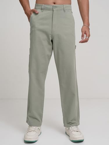 Image of Highlander Men's Utility Pocket Cargo Trousers | Durable & Functional | Carpenter Fit | Outdoor Ready | Trouser for Men | Men Trousers