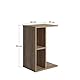 Ruumstore Side Table, Slot Side Table, Chipboard, Oak, One Size, Easy Assembly, 30D x 40W x 59H