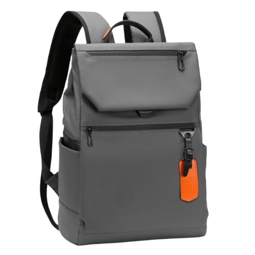 Mochila para computador, mochila masculina de pano lavável casual para escritório comercial camuflar (15, cinza)