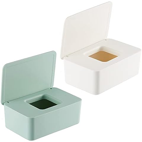 2 Stück Home Tissue Boxen, Tissue Aufbewahrungskoffer, Feuchttücher Box mit Deckel Cover