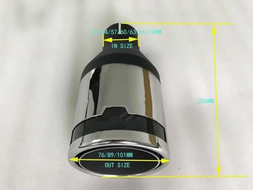 Tuyau d'échappement universel en acier inoxydable 63-76mm pour Golf et Passat - 2