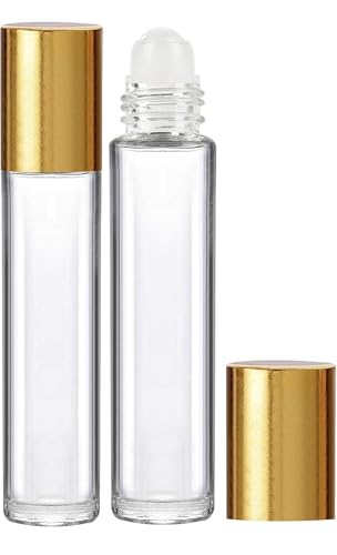 Image of 6Ml Empty Bottles Transparent Refillable Reusable (6Ml Set of 6) Roll on Glass Bottle for Attar | Perfumes | DIY | Aromatherapy | Essential Oils (Pack Of 6)