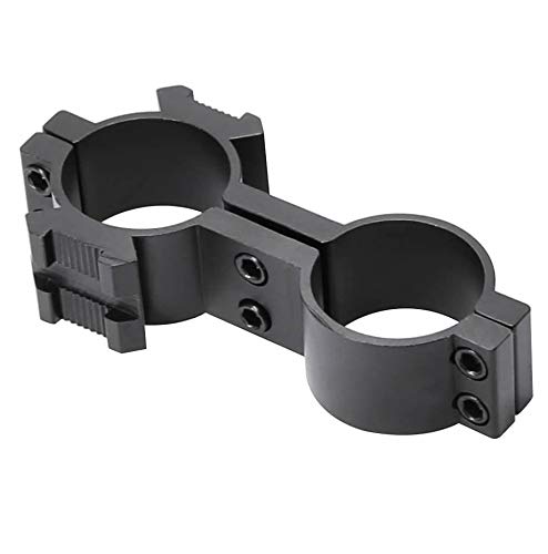 HIGOO® 25.4mm Dual Rings Mount/1" Scope Mount/12 Gauge Mag. Tube for 1" Flashlight/Laser