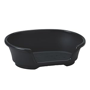 Savic Cosy Plastic Dog Bed, 55 cm, Black