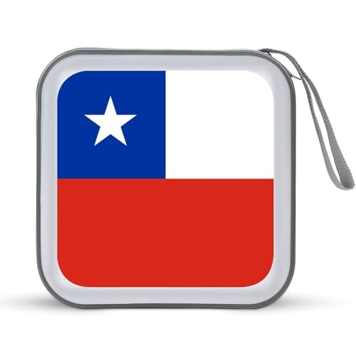Chile Flag CD Case DVD Storage Case Portable