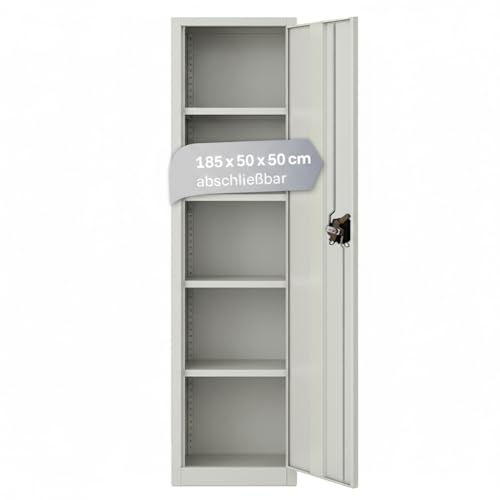 LagerZwei Mehrzweckschrank 185x50x50cm I Metallschrank, 4...