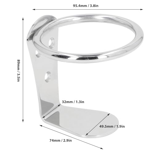 Portavasos de acero inoxidable para pared miniatura 2