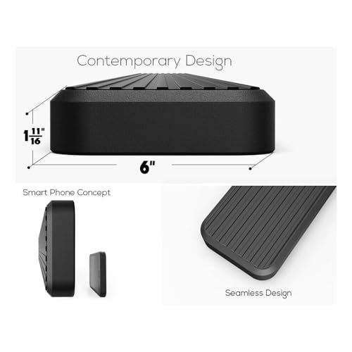 Estribos laterales de aluminio negro mate de 6 pulgadas, 2 piezas miniatura 2