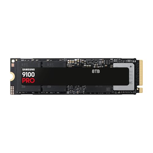 Samsung Memorie MZ-VAP8T0BW 9100 PRO SSD Interno da 8TB, PCIe 5.0 x4, NVMe 2.0, SSD Progettato per Professionisti e Gamer, Compatibile con PC e Playstation 5