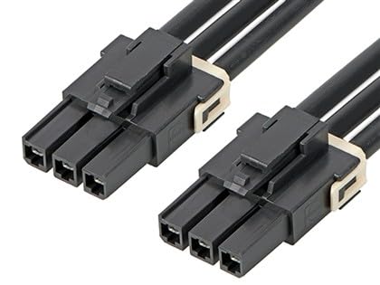 Molex/Waldom, 216400-1032, Cable Assembly 3POS Mega-Fit Wire to Board to 3POS Mega-Fit Wire to Board RCP-RCP 0.3m Black (21 Item/s)