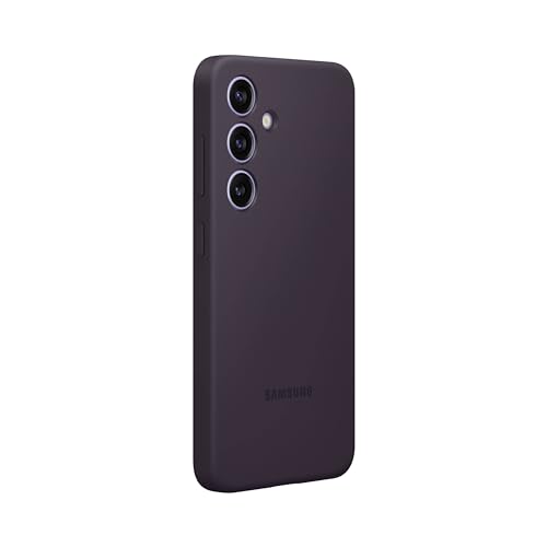 Image of SAMSUNG Galaxy S24 Silicone Phone Case, Protective Cover with Color Variety, Smooth Grip, Soft and Sleek Design, Snug Fit, US Version, EF-PS921TEEGUS, Dark Violet
