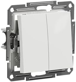 Schneider Electric Asfora EPH1170121D podwójny przycisk podtynkowy 10 A - 250 V AC, zaciski wtykowe, biały