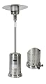 48,000 BTU Propane Patio Heater for Outdoor Use with Wheels and Cover, Stainless Steel Burner for outdoor use, Triple Protection System, Garden Commercial Residential(Silver)