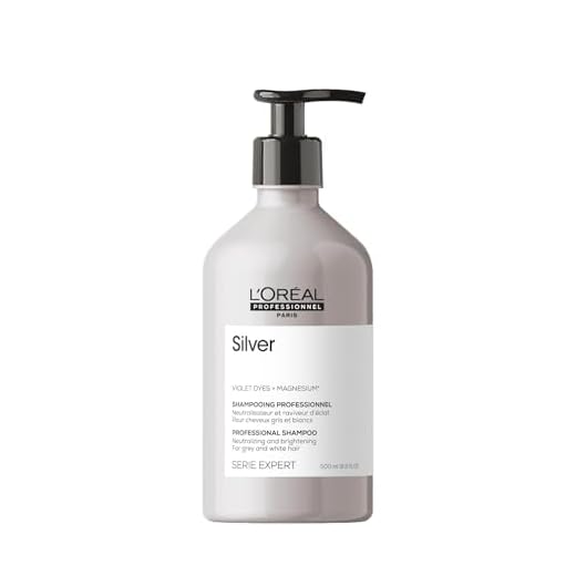 L'Oréal Professionnel, Champú Neutralizador para Pelo Gris, Blanco o Rubio Claro, Silver, 500 ml