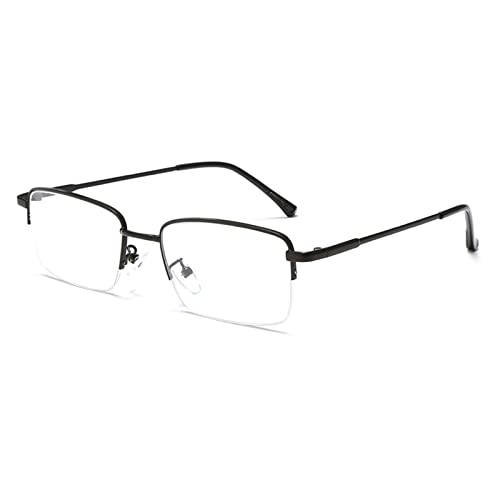 Image of LJCZKA Half Rimless Blue Light Blocking Glasses Women Men Fresh Rectangle Computer Business Glasses