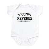 CafePress Future Referee Like My Daddy Infant Bodysuit Cute Infant Bodysuit Baby Romper Cloud White