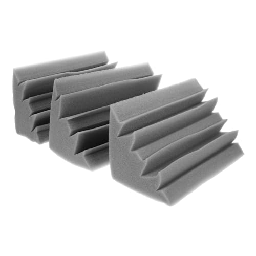 3Pcs Esquina Trampa de Graves Espuma Cuña para Tratamiento Acústico Blanca