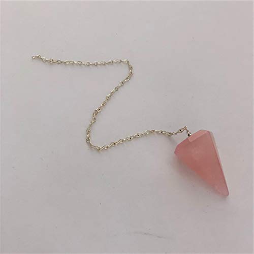 A&A Rose Quartz Facet Pendulum Crystal Stone
