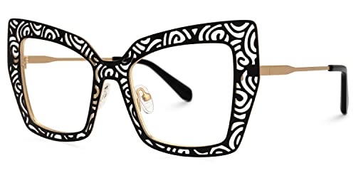 Image of VOOGLAM Square Blue Light Glasses for Women Anti UV Eyestrain Dry Eyes Computer Phone TV Eyewear