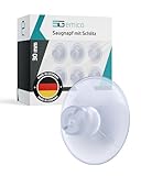 emico Saugnapf Ø 30 mm mit Schlitz - 10 Stück natur (klar) - Saugnäpfe aus langlebigem Weich-PVC - Rückstandsfrei & wiederverwendbar - Ideal für Lichterketten, Kabel & Deko