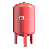 Wiltec Réservoir pression à vessie – 50 Litres – en Acier – Version verticale – Surpresseur pour la surpression eau domestique – Réservoir Cuve suppresseur pour pompe