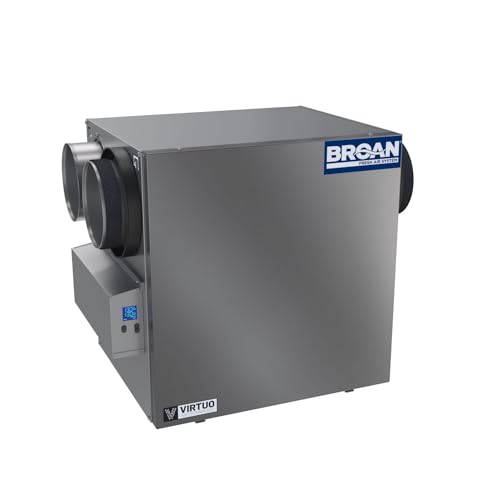 Broan B160H65RS AI 150 CFM Wall or Ceiling Mounted Heat Recovery Ventilator with VIRTUO™ Air Technology and Side Ports - N/A