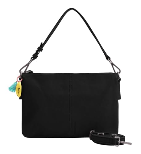 FREDsBRUDER Take A Smile Crossbag Black sac bandoulière noir en cuir écoresponsable pour femme
