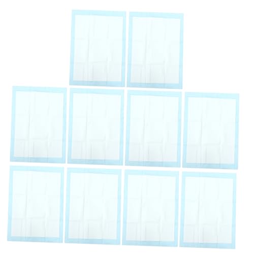 ORFOFE 10pcs Incontinence Eliminating Leak-Proof Count Pee Extra Large Diapers Liners Mats Babies Adults Urine Mat Waterproof Pee or Sky-Blue