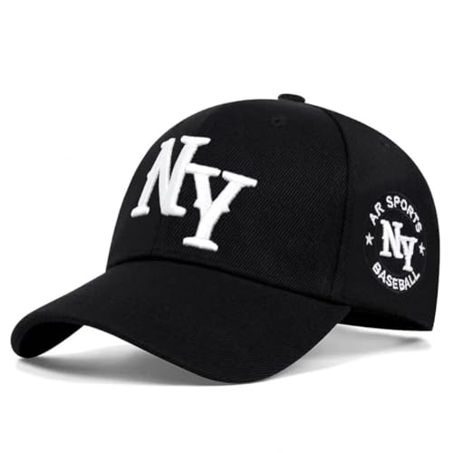 Gorra Beisbol Ajustable y Bordada con NY en Letras Blancas, de Tela Vaquera. para Hombres y Mujeres.