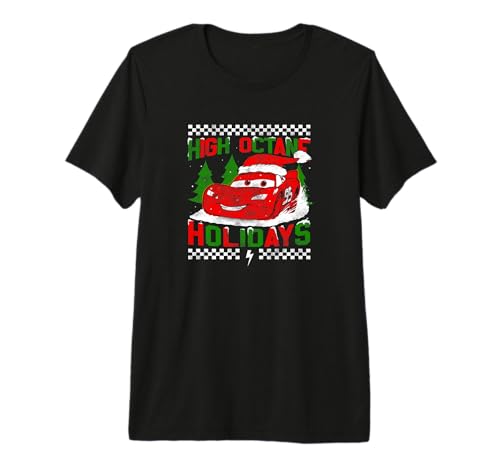 T-shirt Pixar Cars de Noël Lightning McQueen pour enfant et fan d'animation